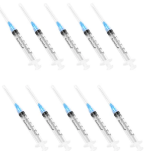 10x Syringes 3ml- 1.5in